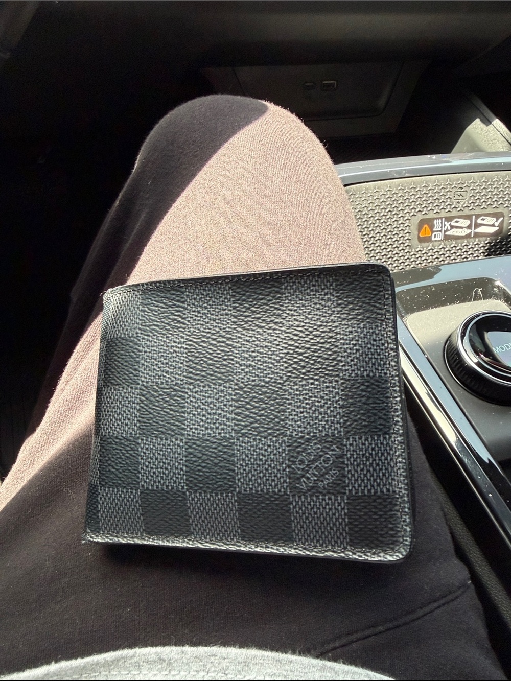 Louis Vuitton Black Damier Graphite Leather Bi-Fold Wallet